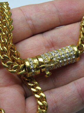 18k Gold Heavy Men's Diamond Chain